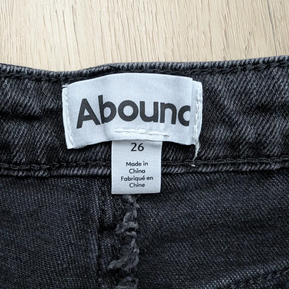 Abound Black Distressed Denim Shorts